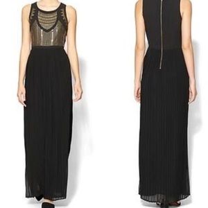 Sabine studded / pleated formal dress